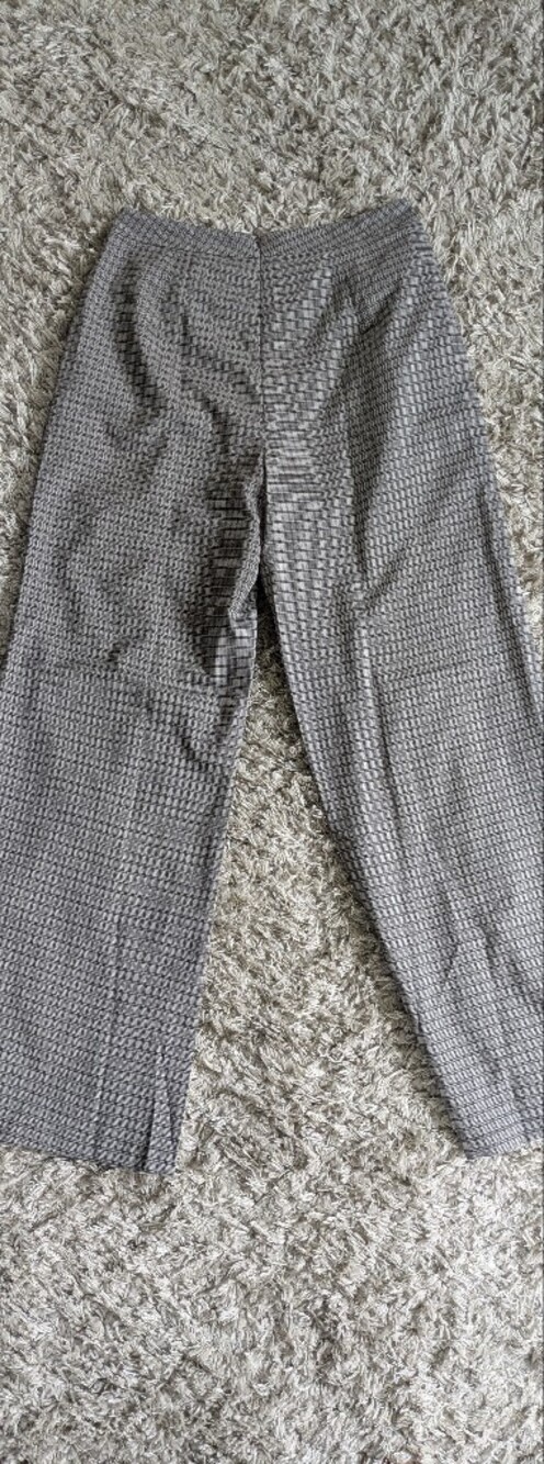 Amalli Talli Brown/Cream Plaid Wide Leg Dress Pants